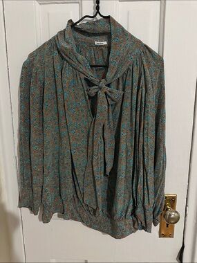 Hazel Brown Silk Top